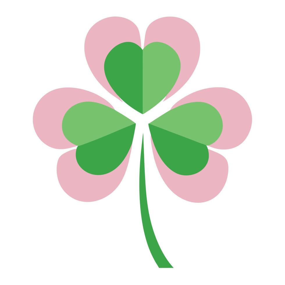 Creative Soft Symmetry Minimalist Clover Blossom and Flower Concept vector