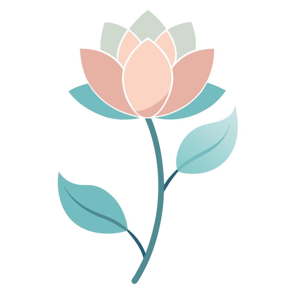 Creative Airy Elegance Minimalist Hollow Petal Flower and Flower Concept vector