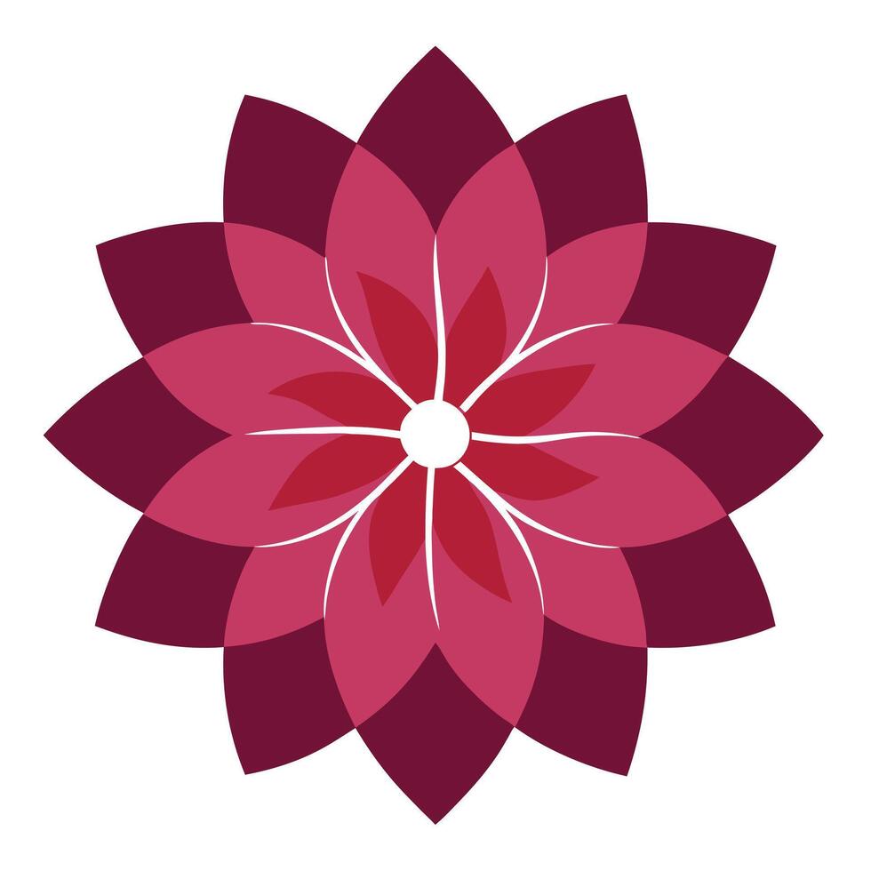 Modern Subtle Impression Negative Space Blossom and Flower Concept vector