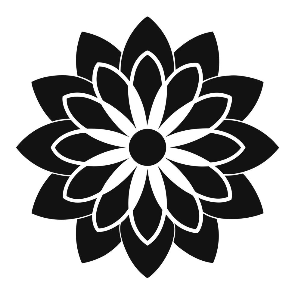 Elegant Hollow Design Negative Space Cutout Flower and Flower Concept vector