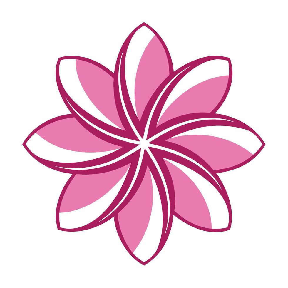 Playful Imperfection Offset Line Petal Flower and Flower Concept vector