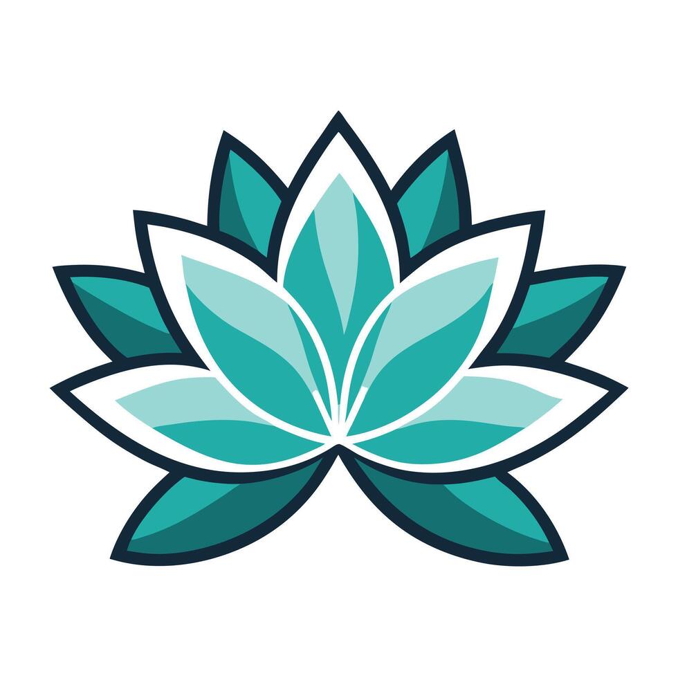 Negative Space Design Open Petal Flower and Flower Concept vector