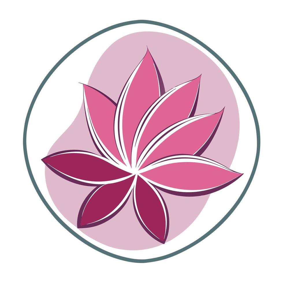Elegant Freeform Elegance Oval Stroke Petal Flower and Flower Concept vector