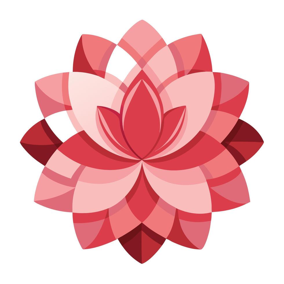Elegant Depth Overlapping Shadow Petal Blossom and Flower Concept vector