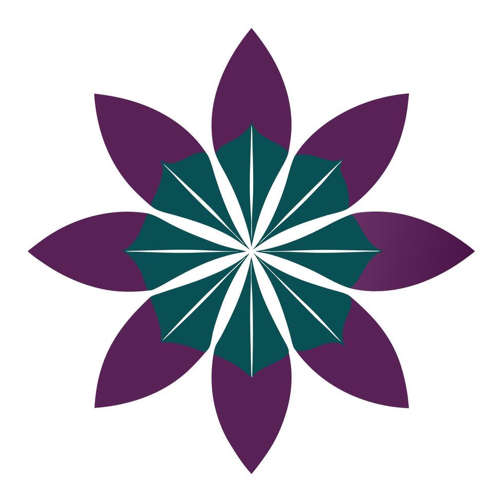 Modern Structured Simplicity Parallel Line Petal Blossom and Flower Concept vector
