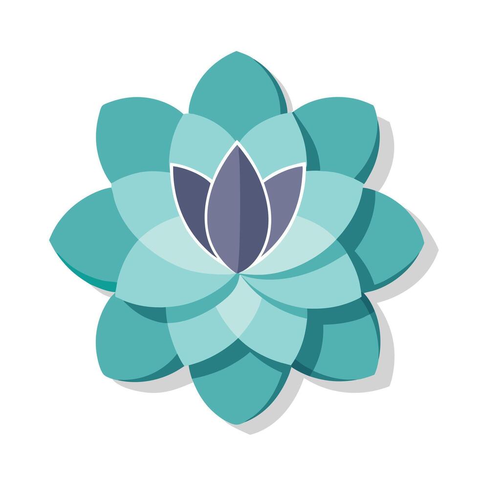 Modern Depth Overlapping Shadow Petal Blossom and Flower Concept vector