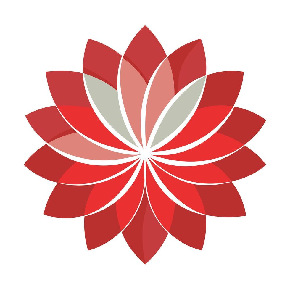 Structured Simplicity Parallel Line Petal Blossom and Flower Concept vector