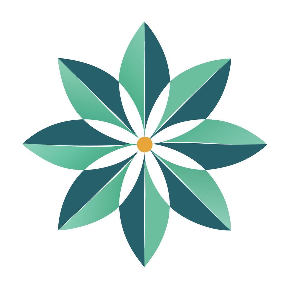Structured Elegance Parallel Line Petal Flower and Flower Concept vector