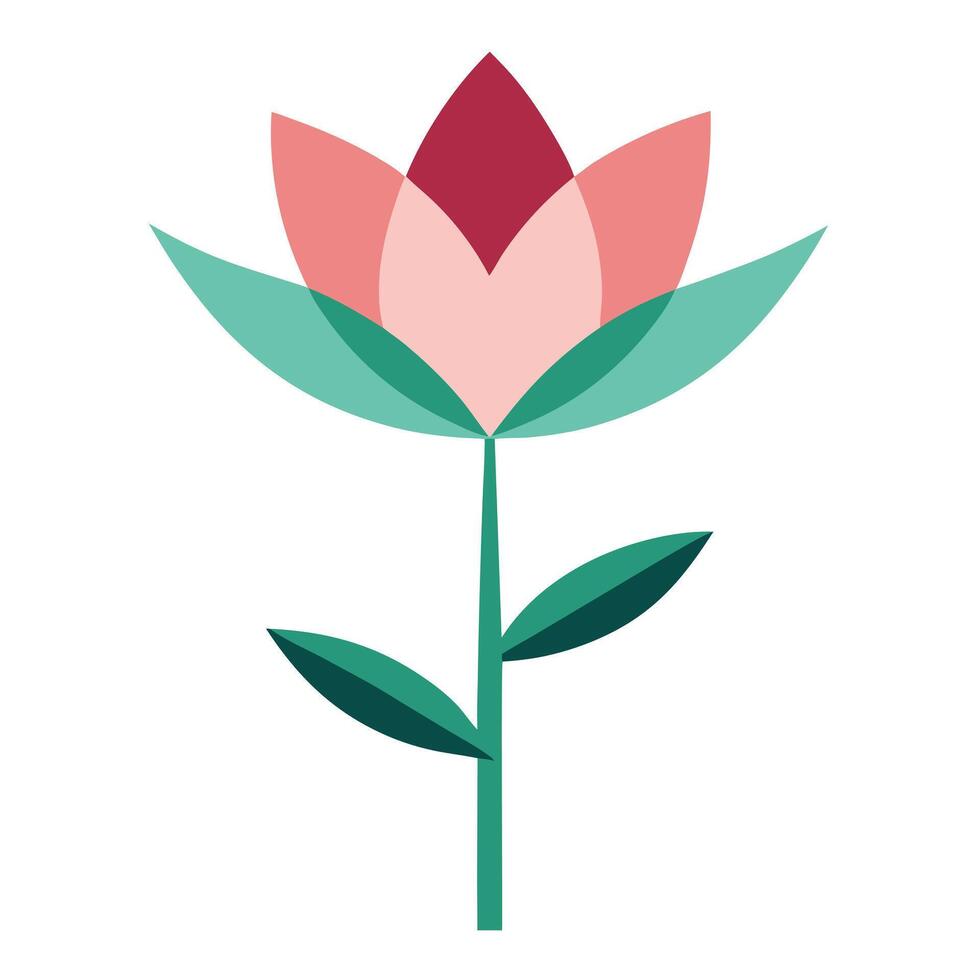 Elegant Unique Petal Less Flower with Only Stem and Center and Flower Concept vector