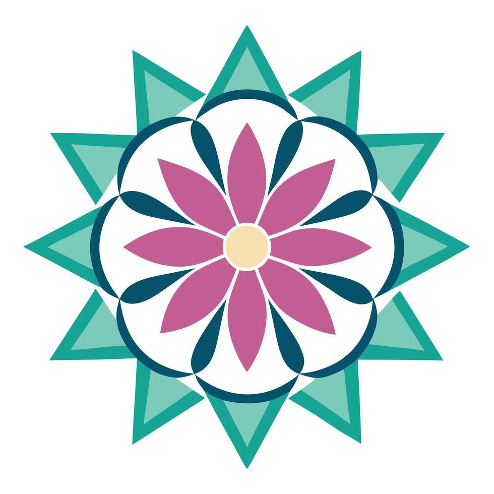 Elegant Bold Angles Simple Triangle Petal Blossom and Flower Concept vector