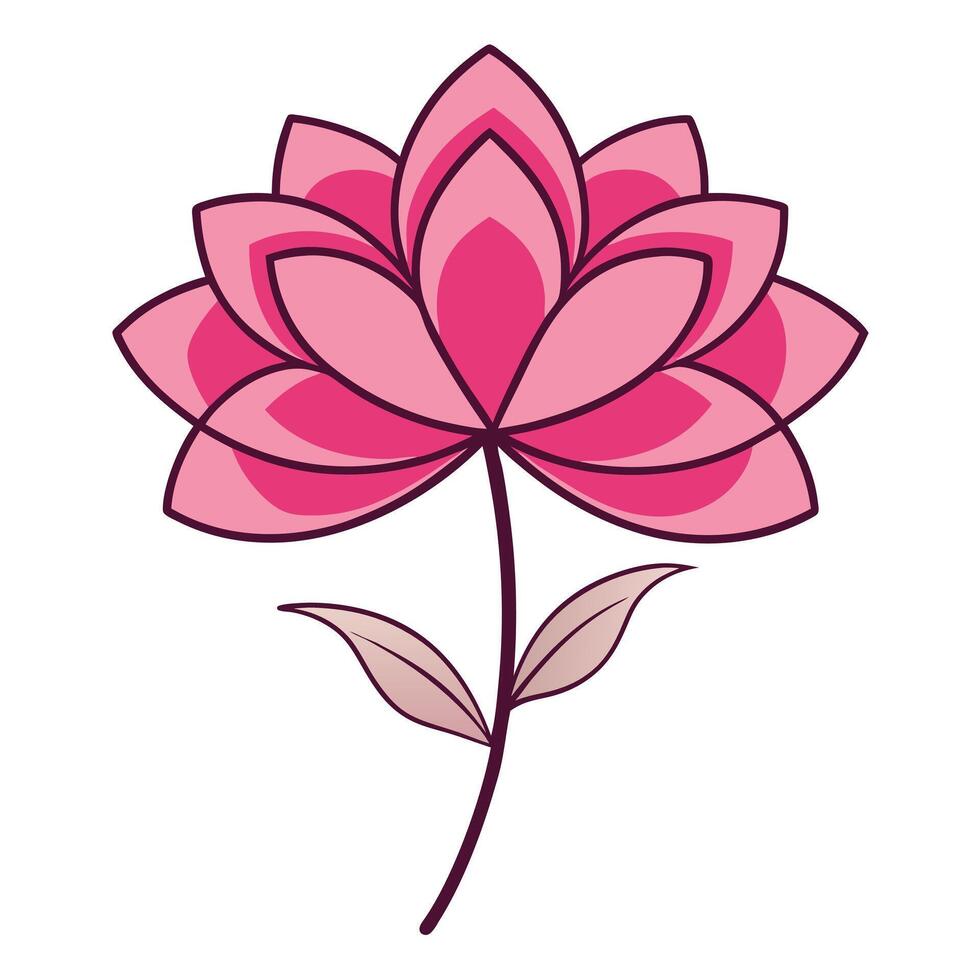 Elegant Fluid Simplicity Single Stroke Petal Flower and Flower Concept vector