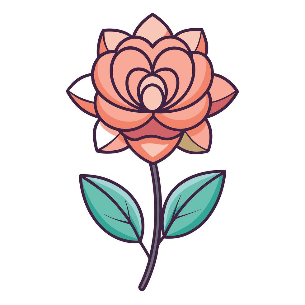 Effortless Simplicity Single Stroke Petal Flower Concept vector