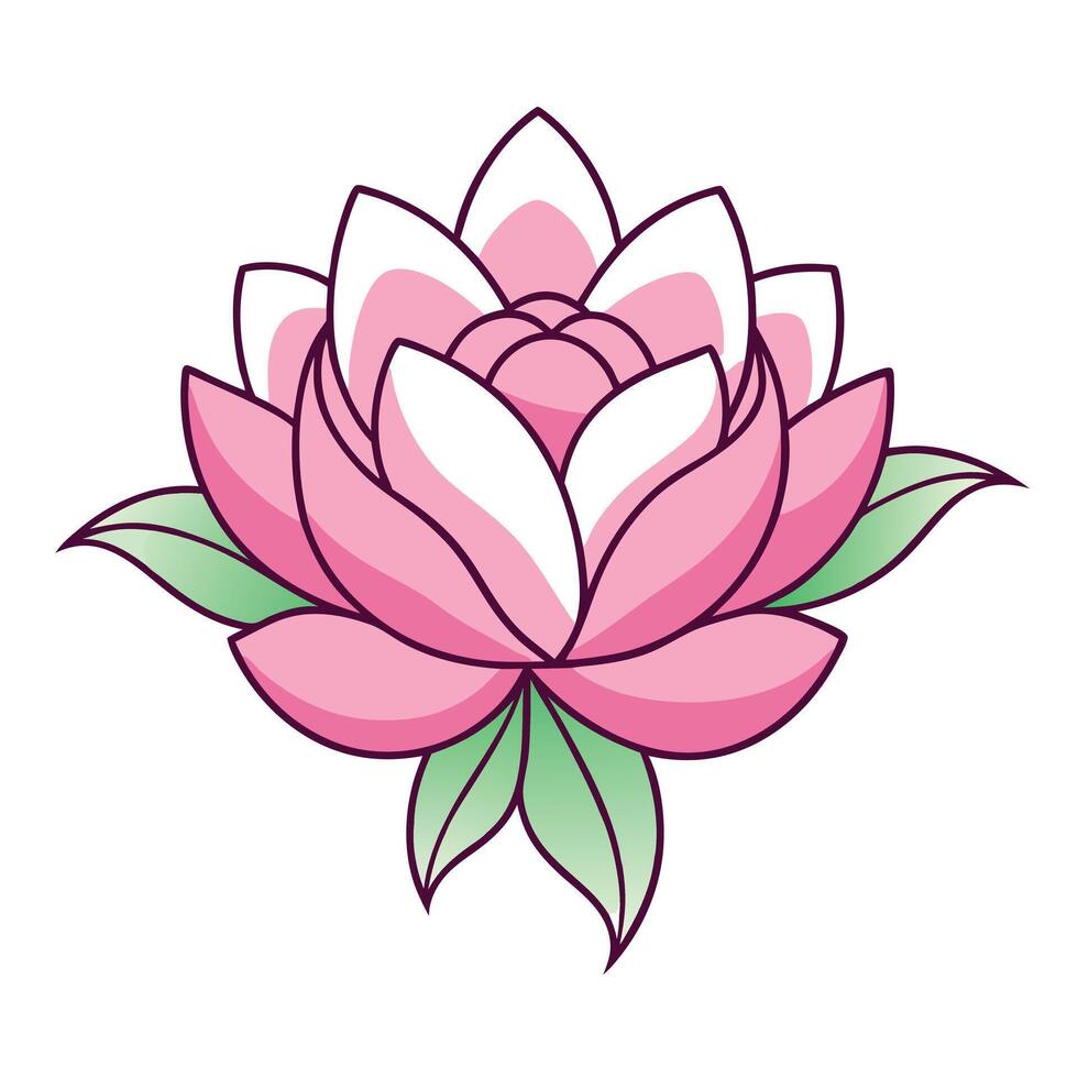 Modern Fluid Simplicity Single Stroke Petal Flower and Flower Concept vector