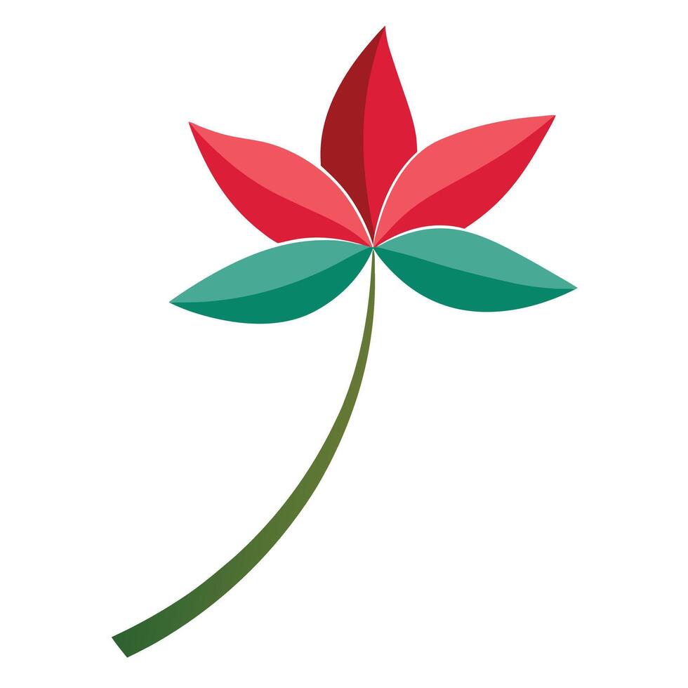 Elegant Asymmetrical Flow Slanted Petal Flower and Flower Concept vector