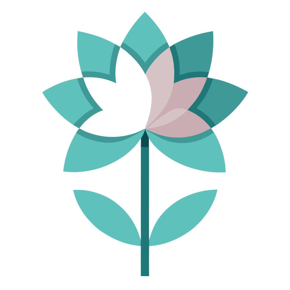 Elegant Simplicity Slit Cut Petal Blossom and Flower Concept vector