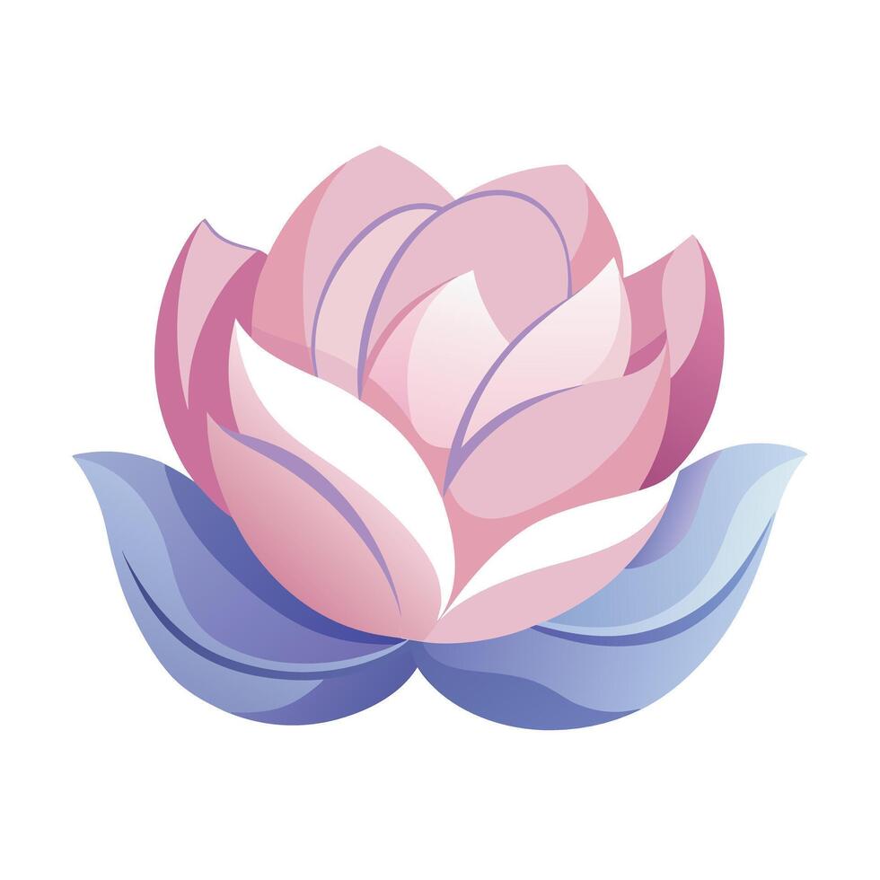 Modern Flowing Motion Soft Wave Petal Flower and Modern Design and Flower Concept vector