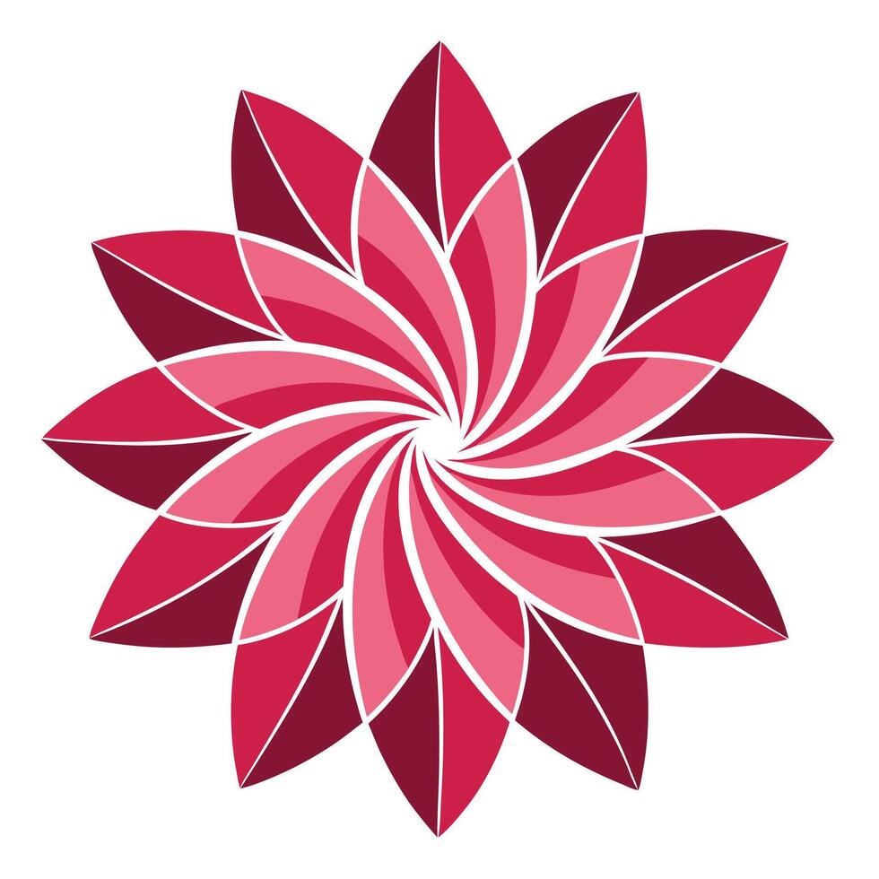 Modern Hypnotic Elegance Spiral Core Blossom and Flower Concept vector