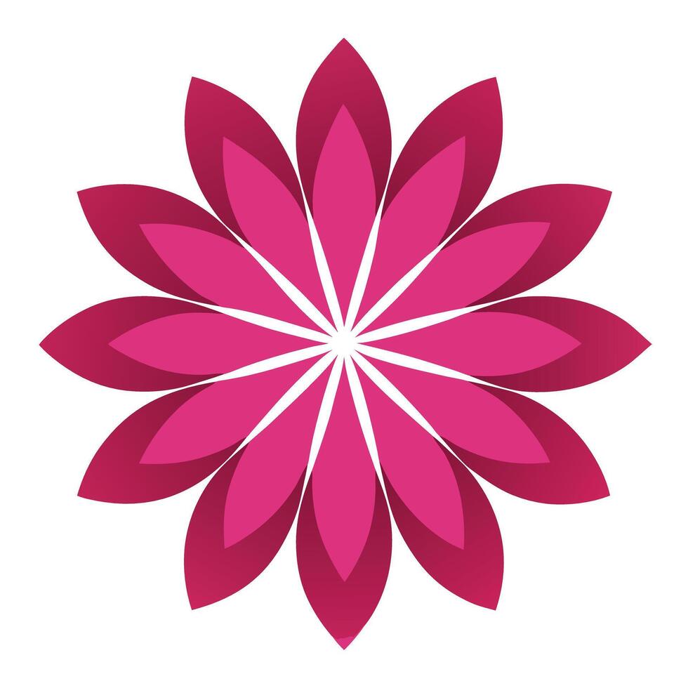 Creative Modern Silhouette Stretched Oval Petal Flower and Flower Concept vector