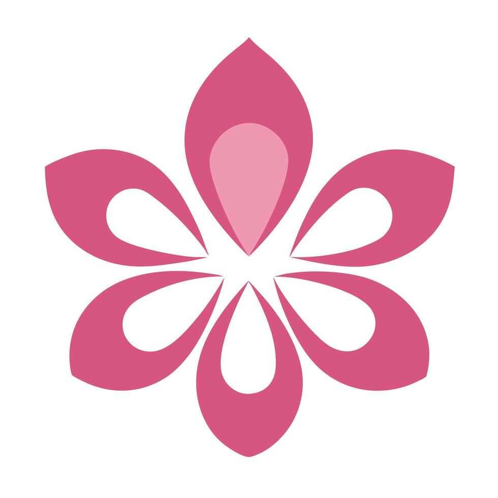 Modern Gentle Flow Teardrop Blossom and Flower Concept vector
