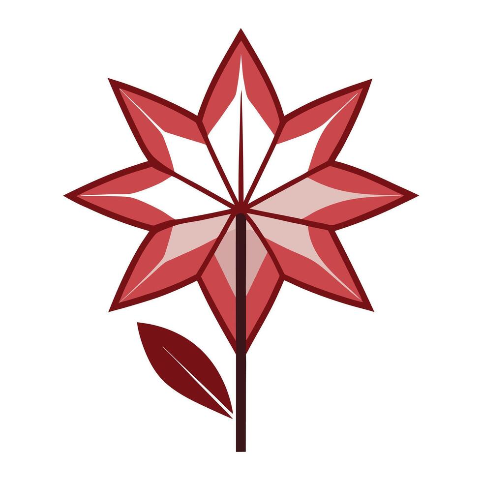 Creative Sharp Lines Thin Arrowhead Petal Blossom and Flower Concept vector