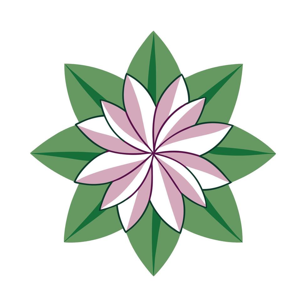 Modern Geometric Precision Triangle Frame Petal Flower and Flower Concept vector