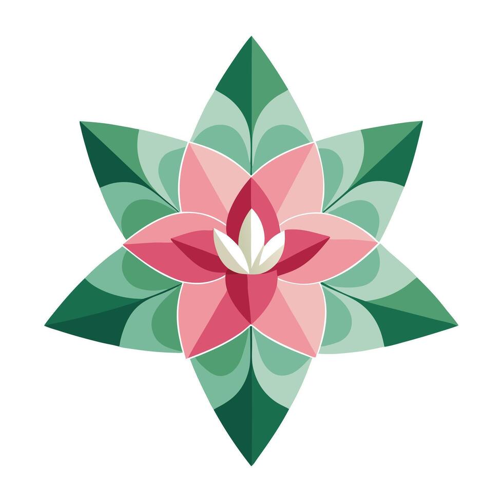 Elegant Sharp Geometry Triangle Cut Petal Flower and Flower Concept vector