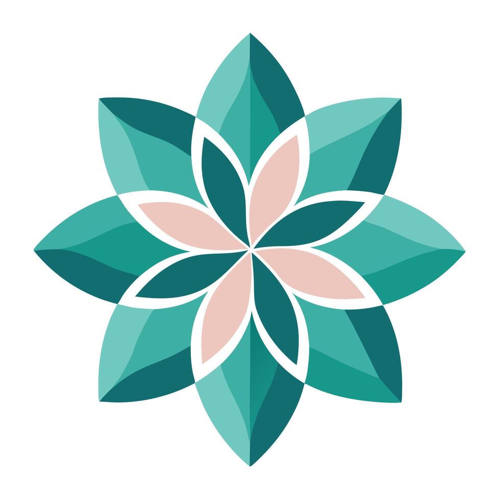 Modern Sharp Minimalism Triangle Petal Flower and Flower Concept vector
