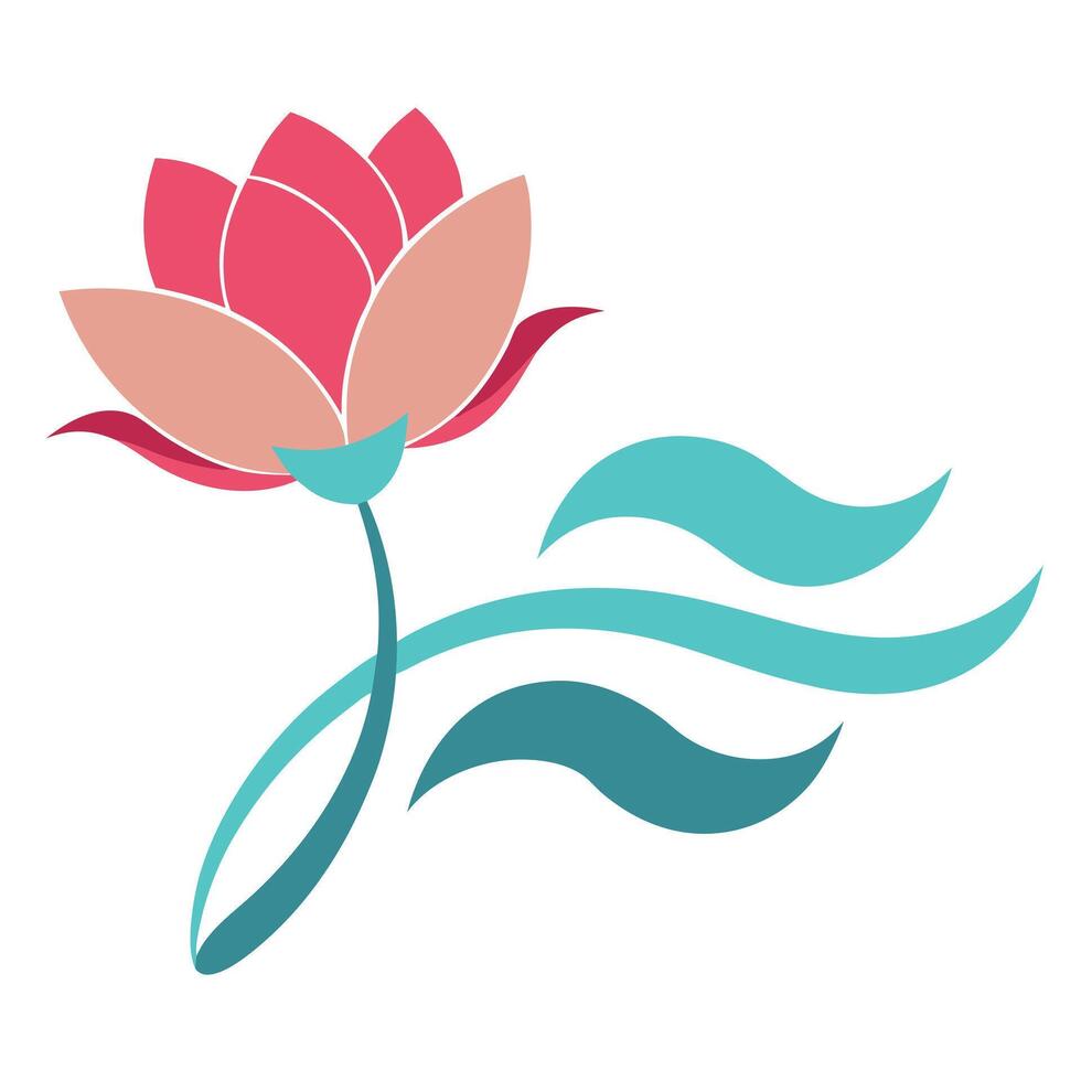 Creative Soft Curves Wave Edge Petal Blossom and Flower Concept vector