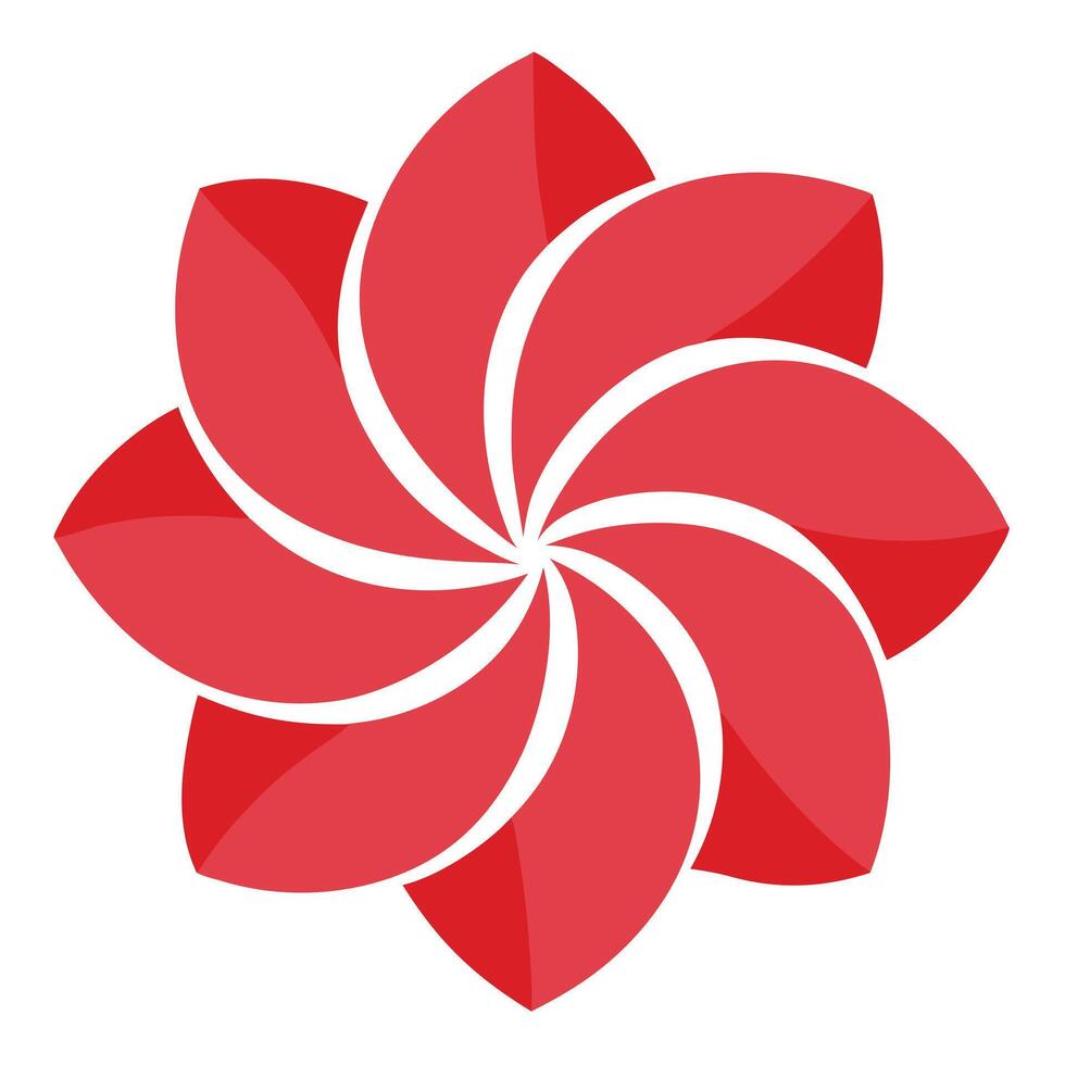 Elegant Fluid Simplicity Wavy Line Petal Flower and Flower Concept vector
