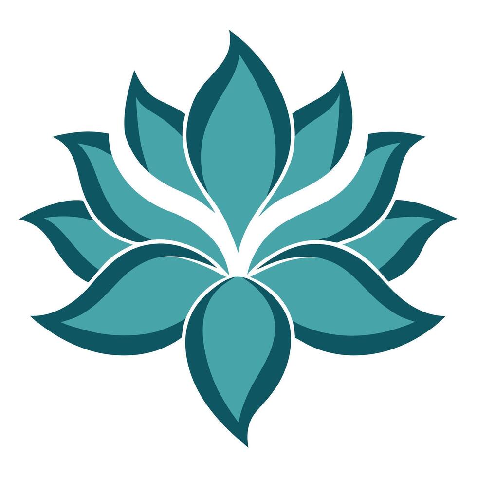Modern Fluid Simplicity Wavy Line Petal Flower and Flower Concept vector