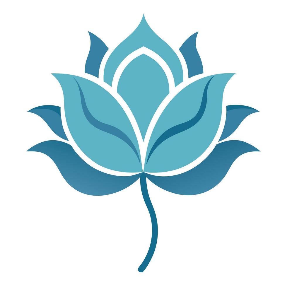 Fluid Simplicity Wavy Line Petal Flower and Flower Concept vector