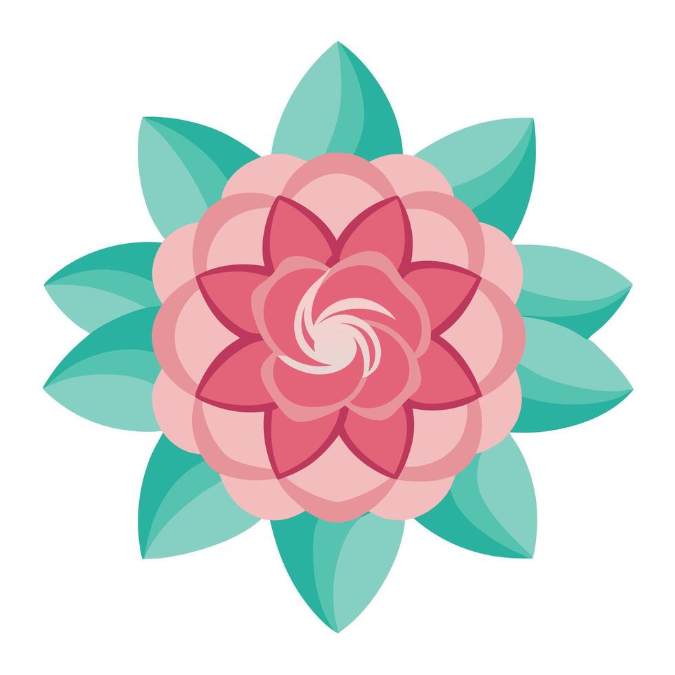 Modern Sharp Simplicity Zigzag Edge Petal Flower and Flower Concept vector