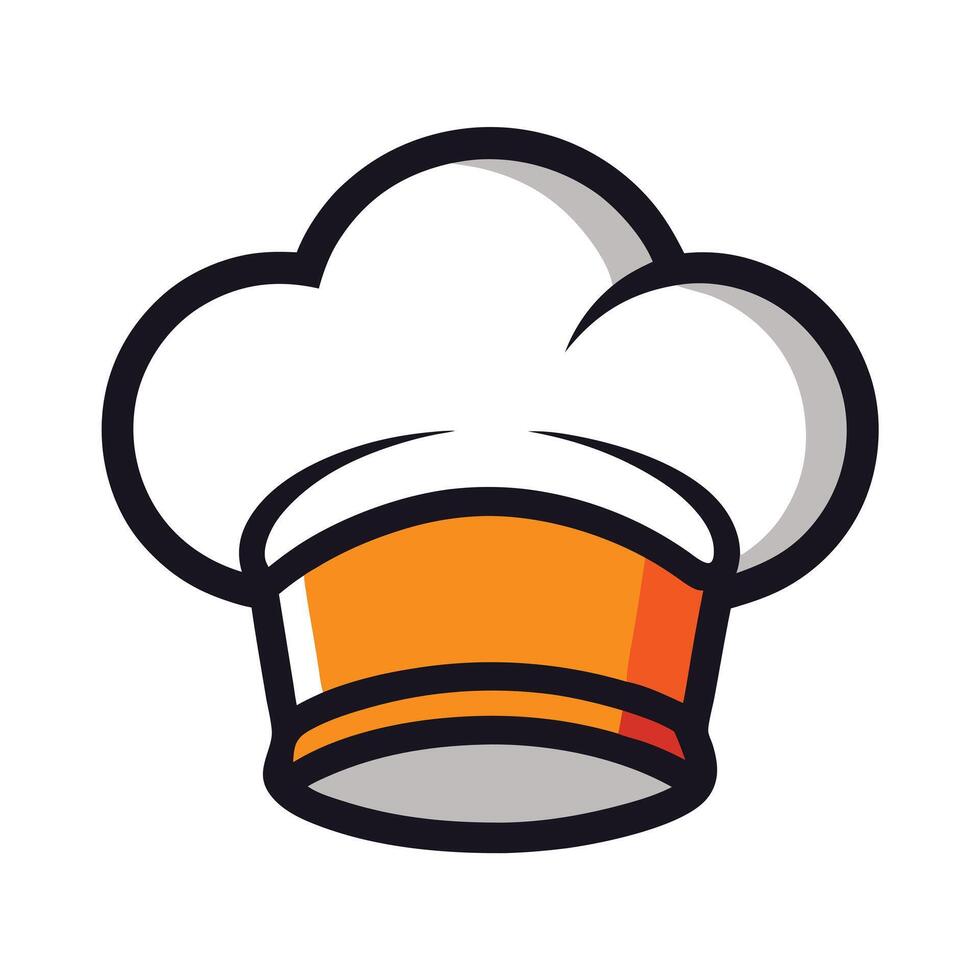 Modern Chef Hat Icon Isolated on White Background vector
