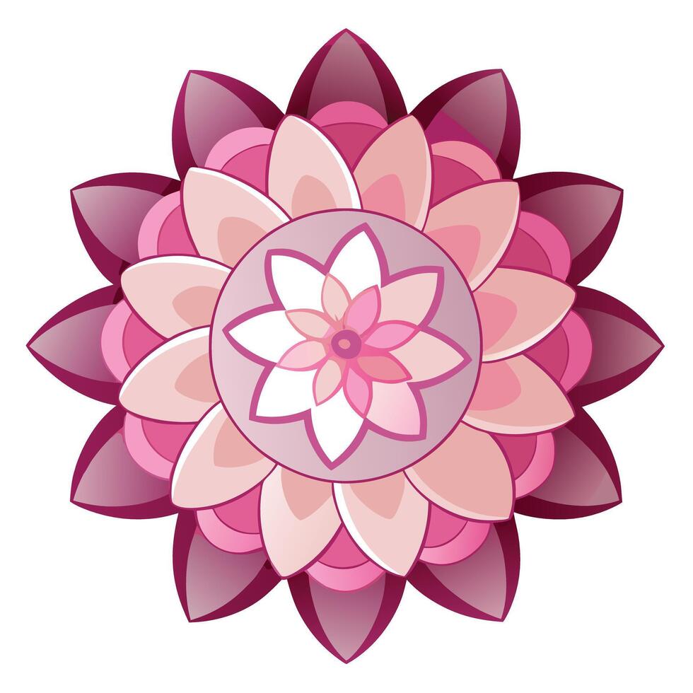 Elegant Sharp Simplicity Zigzag Edge Petal Flower and Flower Concept vector