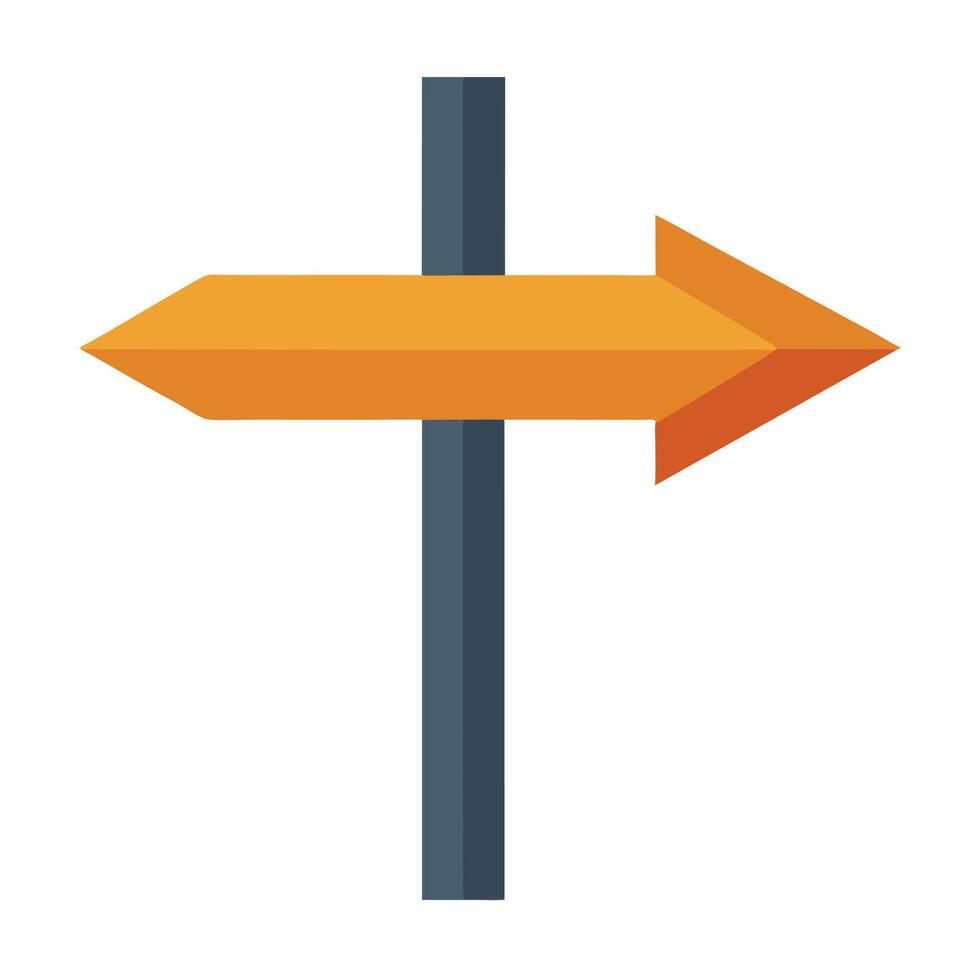 Arrow Icon with Simple Directional Arrow and Flat Style vector