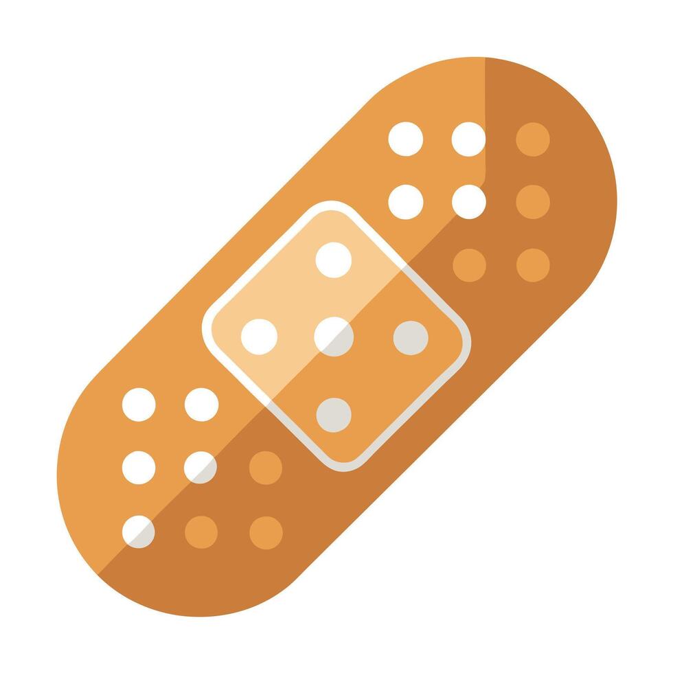 Bandage Icon with Flat Style and Small Wound vector