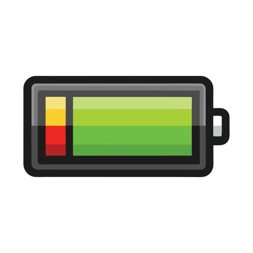 Elegant Minimalistic Battery Icon Showing Power Level vector