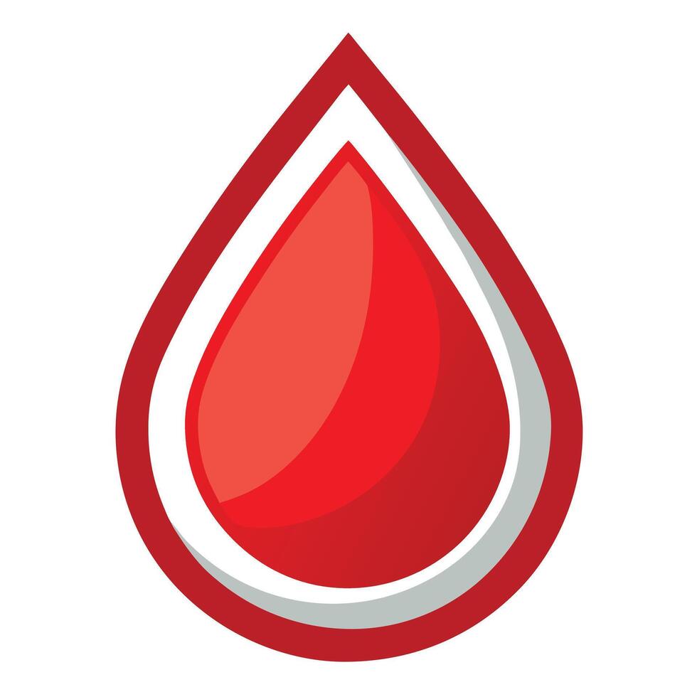 Modern Blood Drop Icon Symbolizing Donation and Healthcare vector