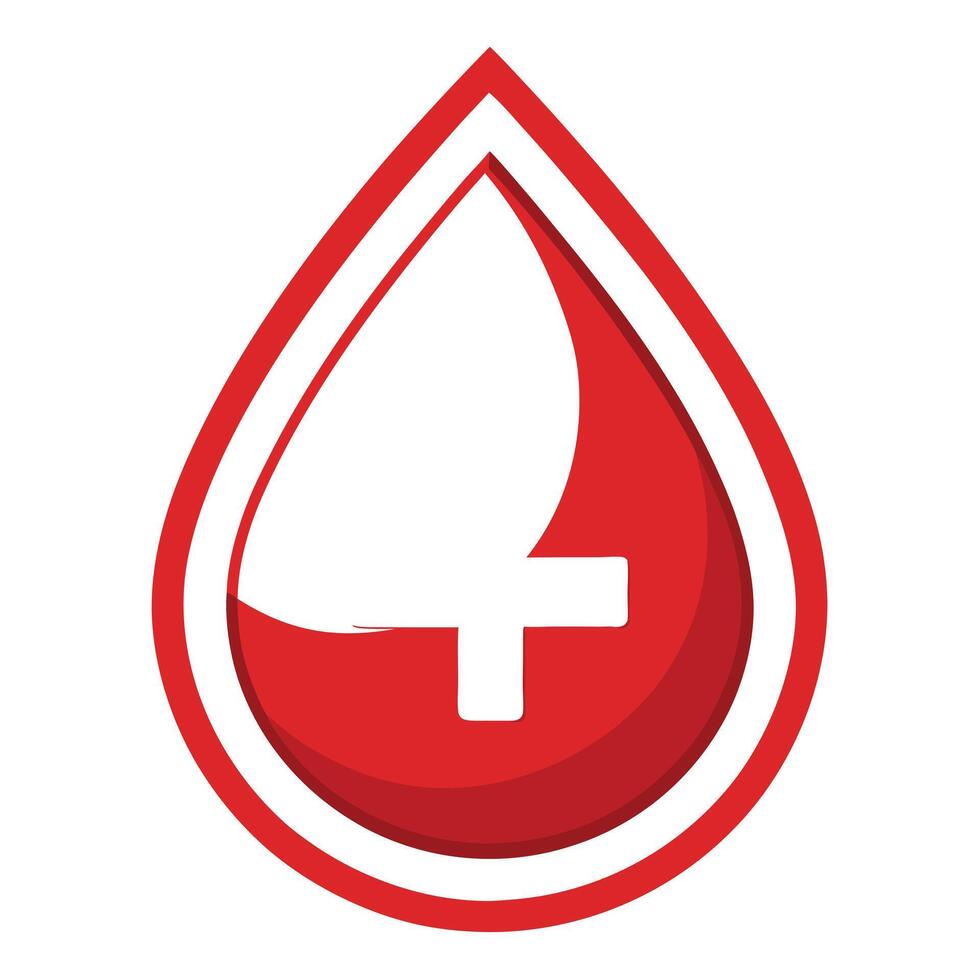 Blood Drop Icon Symbolizing Donation Healthcare vector