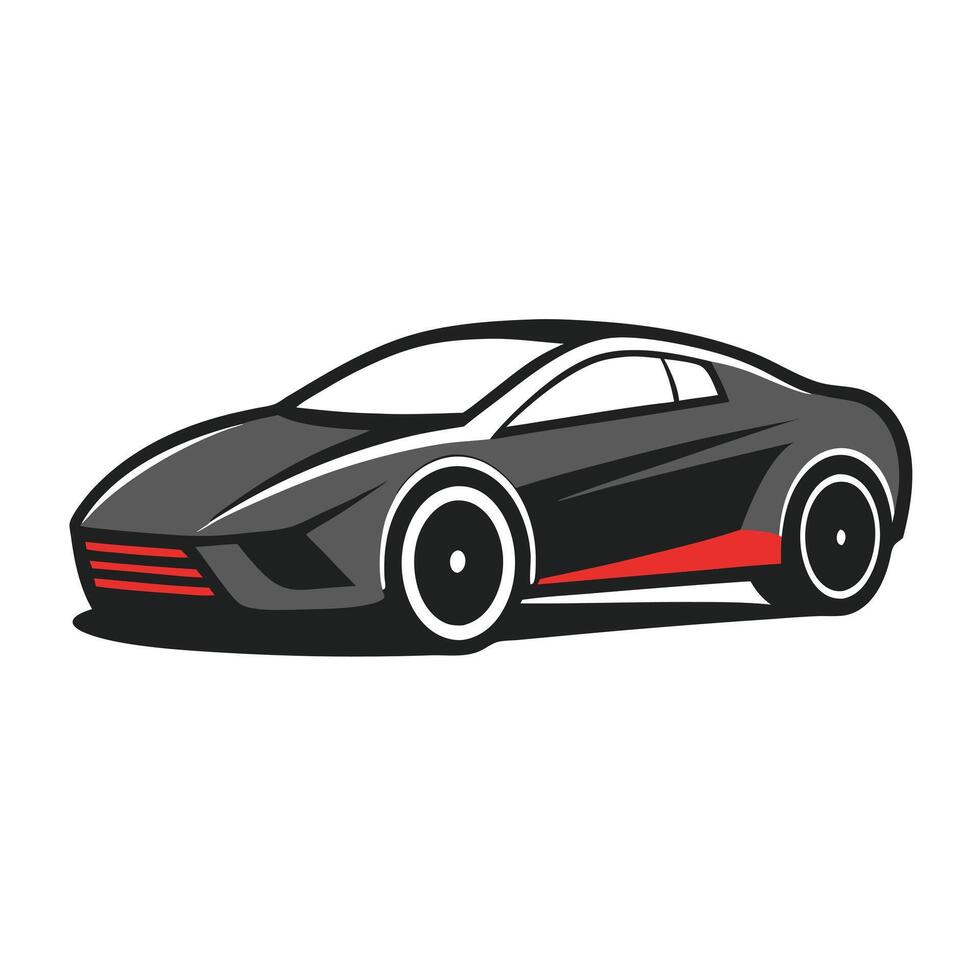Sleek and Modern Car Icon with Isolated on a White Background vector