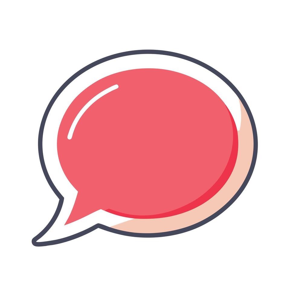 Elegant Modern Chat Bubble Icon with a Speech Bubble and Isolated Background vector