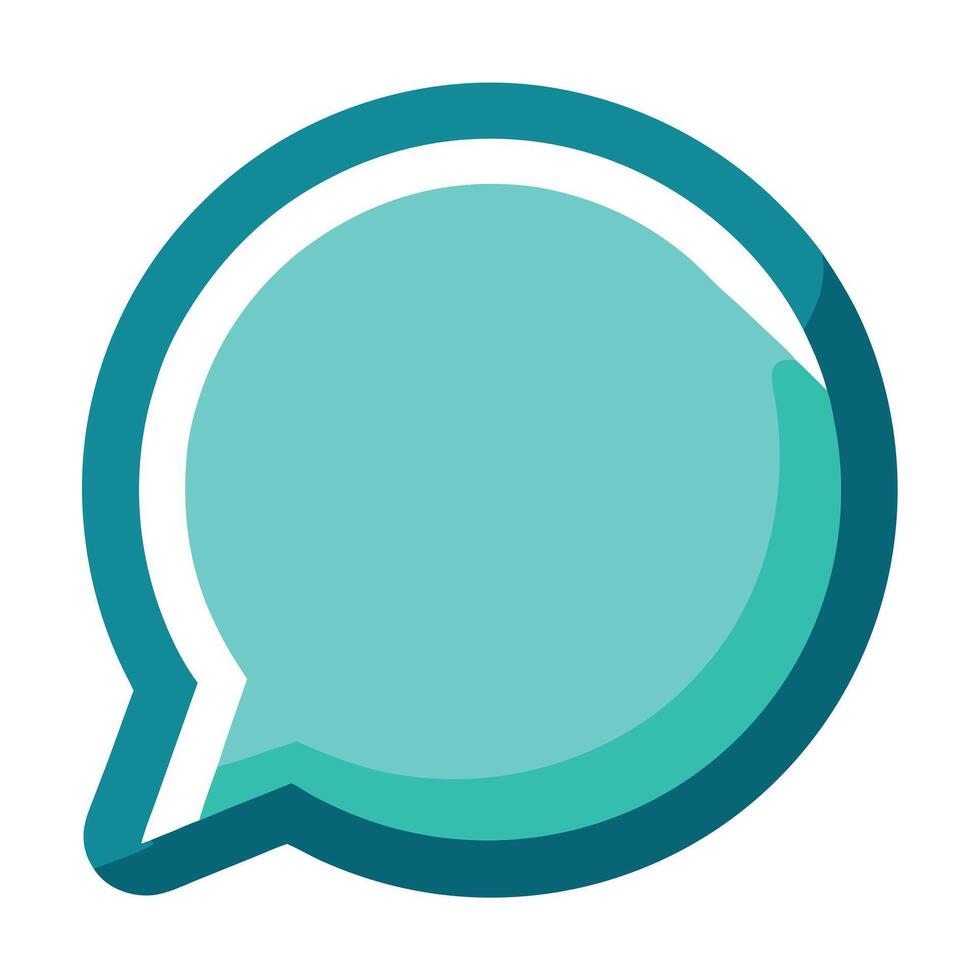 Modern Chat Bubble Icon with a Speech Bubble and Isolated Background vector