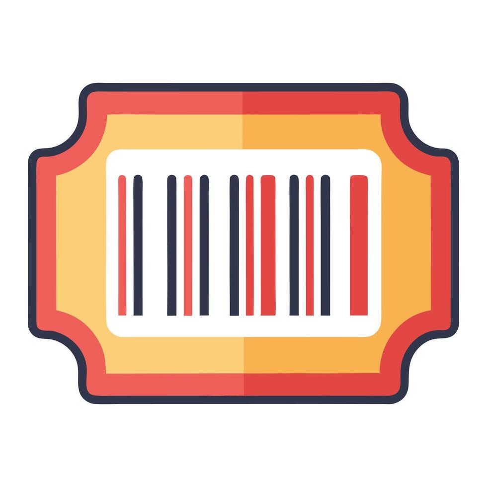 Scannable Coupon Icon with a Barcode and Isolated Background vector