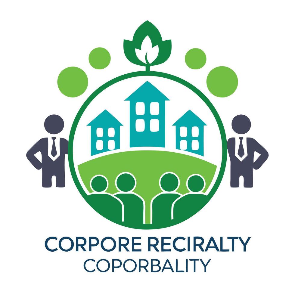 Corporate Social Responsibility Icon with a Compass and Isolated Background vector