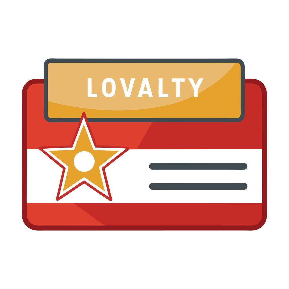 Modern Loyalty Card Icon with a Star and Isolated Background vector