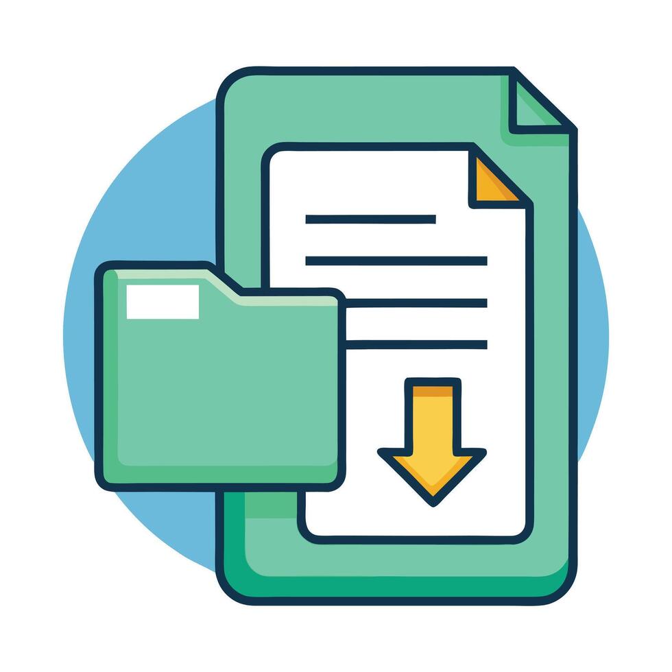 Modern File Icon with an Arrow Indicating Transfer and Isolated Background vector