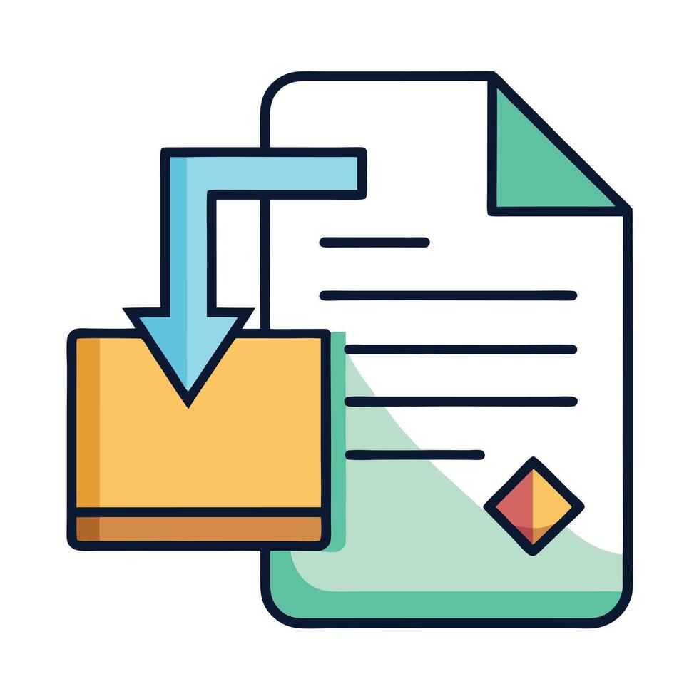 File Icon with an Arrow Indicating Transfer and Isolated Background vector