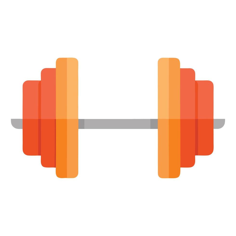 Modern Flat Style Dumbbell Icon with Clear Design and Isolated Background vector