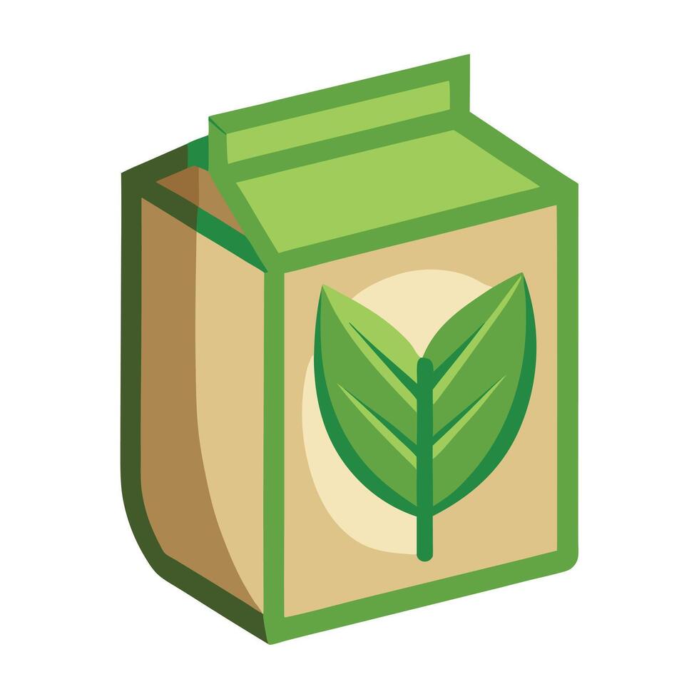 Biodegradable Packaging Icon and Isolated Background vector