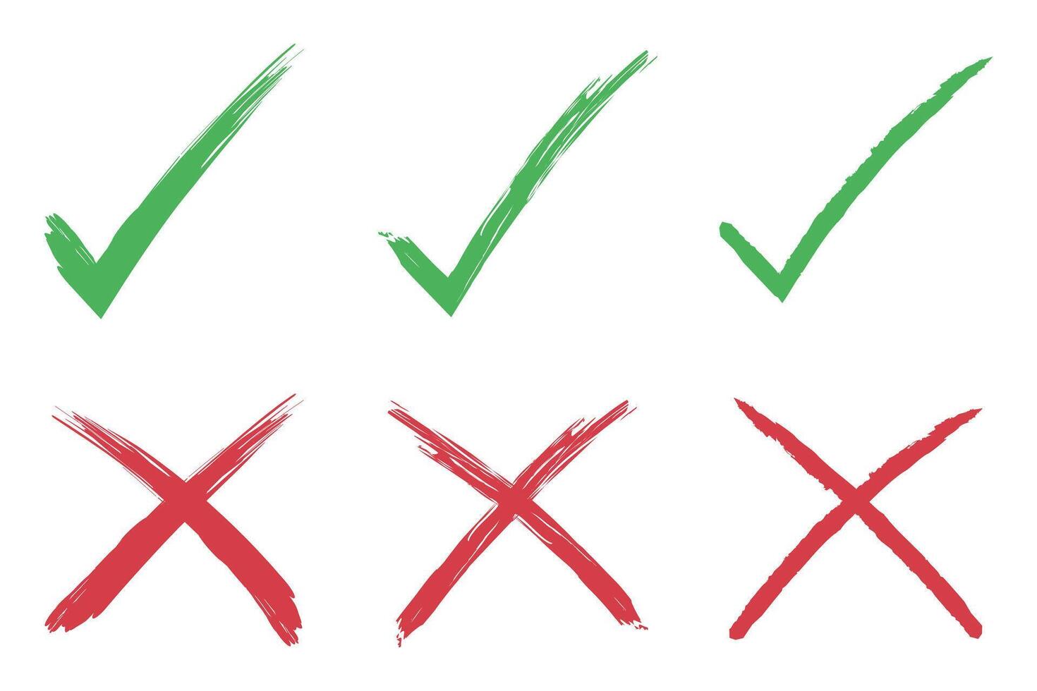 Four check marks on a white background vector